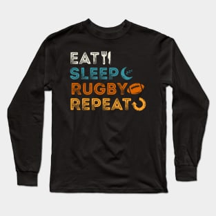 Eat Sleep Rugby Repeat Long Sleeve T-Shirt